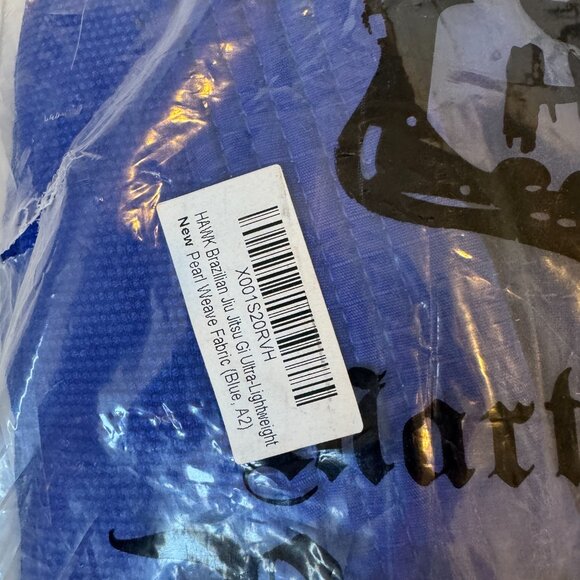 Brand new Hawk Brazilian Jiu Jitsu / Kimono in blue, size A2. NWT - Picture 2 of 2